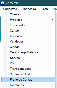 plano de contas